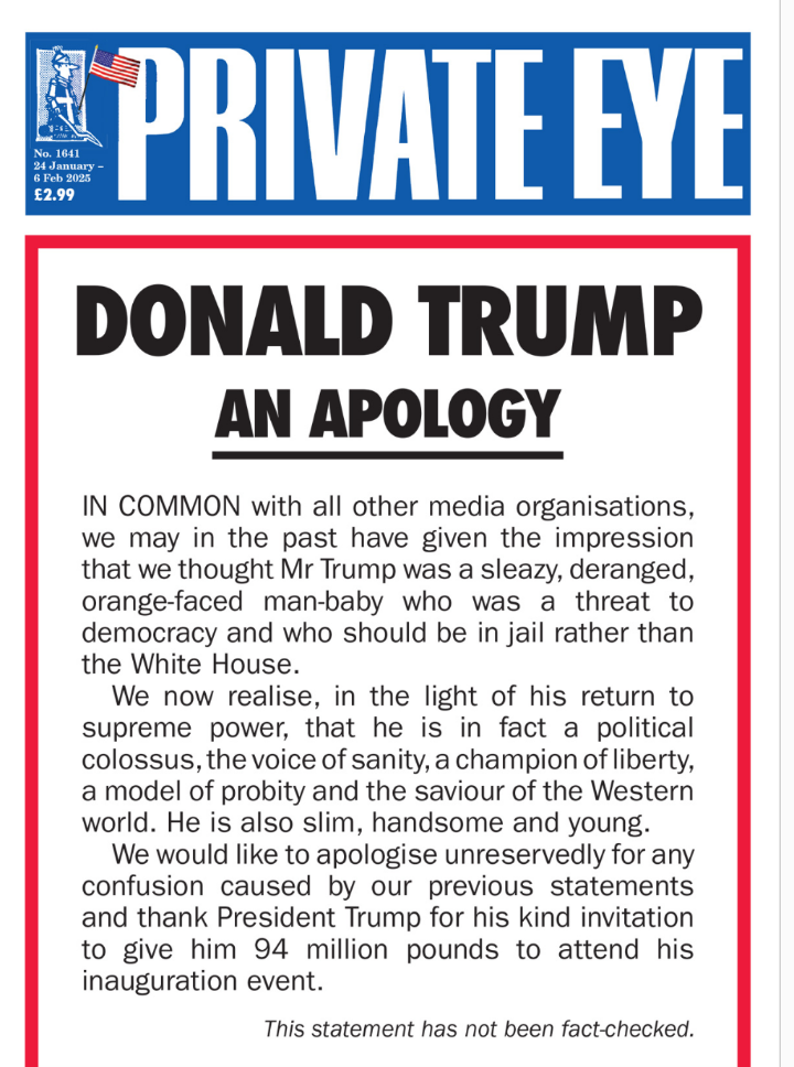 A newspaper with a blue and white border