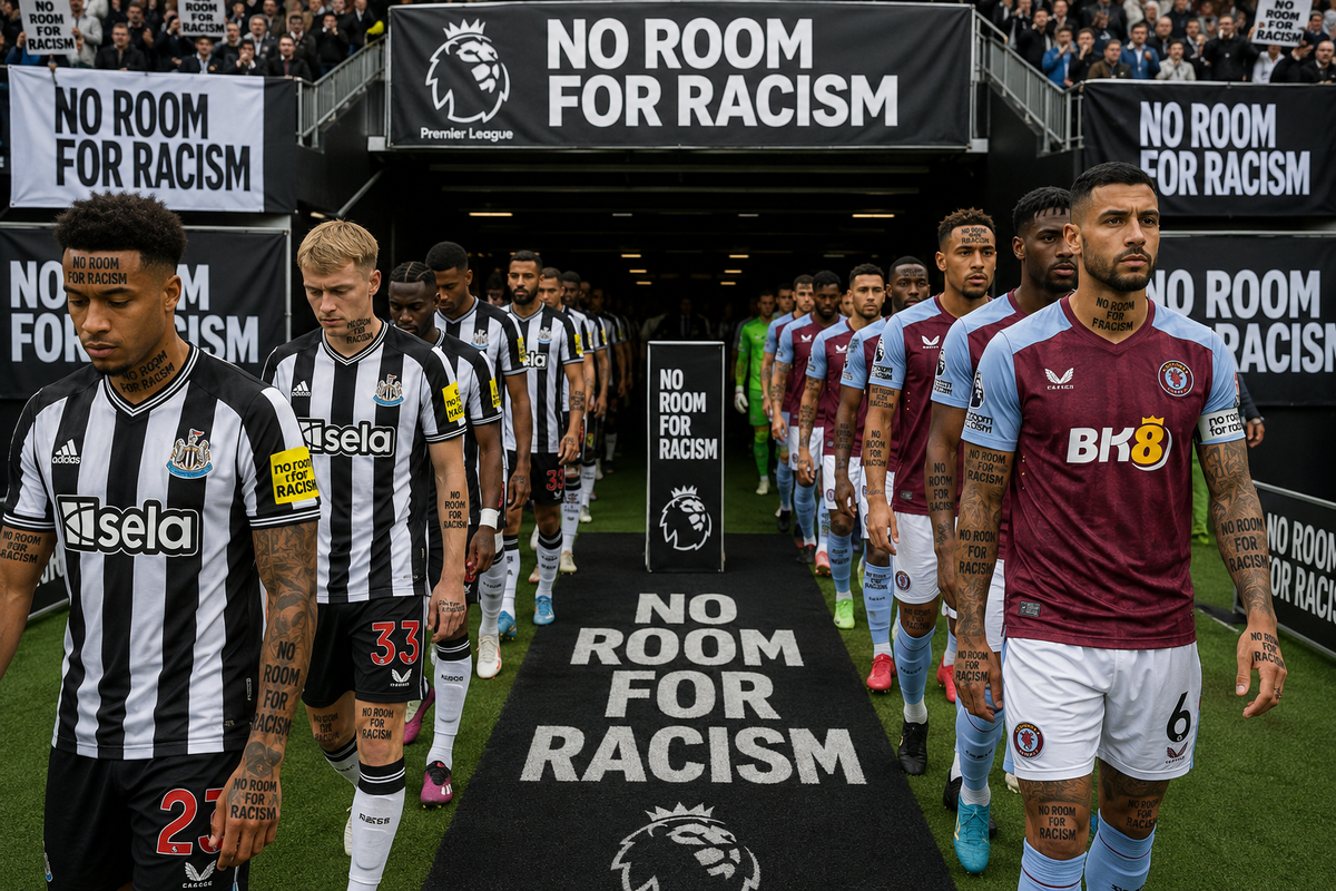 'No room for racism' not prominent enough at football