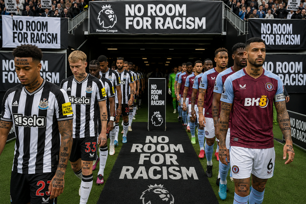'No room for racism' not prominent enough at football