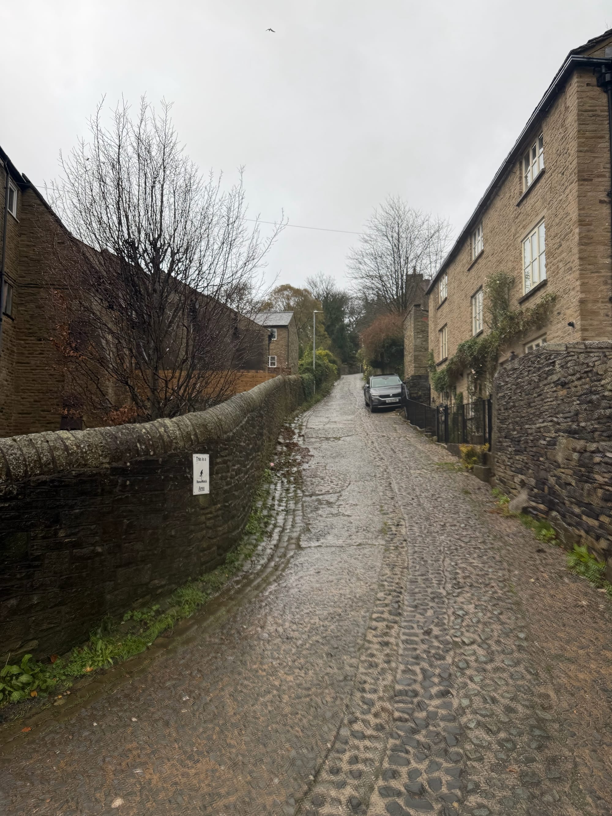 Cobbled street in Bollington