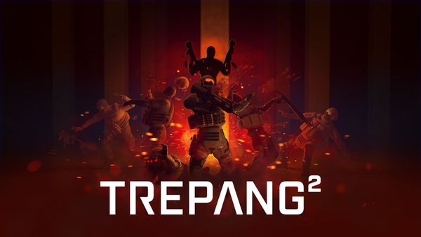Cover art for Trepang2. A group of soldiers fall away from a central explosion.