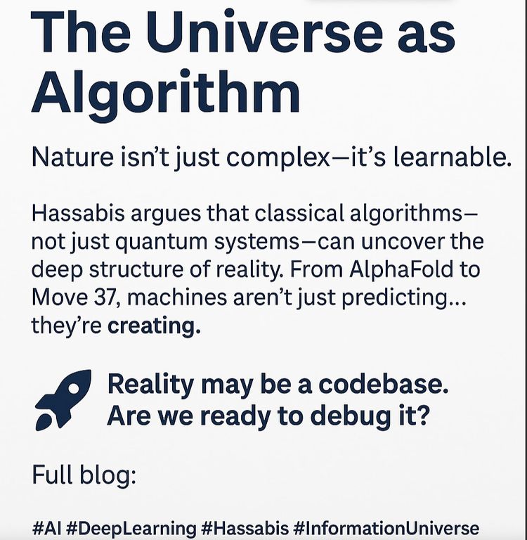 The Universe Might Be One Giant Learning Algorithm
