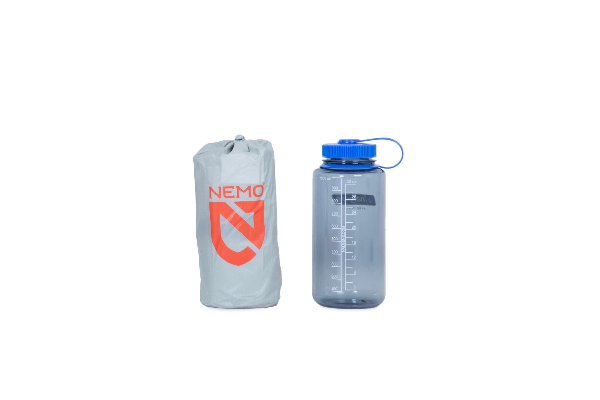 NEMO Tensor All-Season packed size — rolled pad in stuff sack