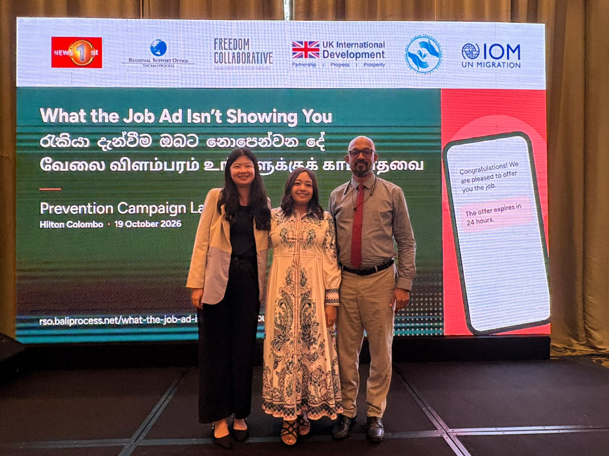 Our joint awareness campaign on deceptive recruitment launches in Sri Lanka