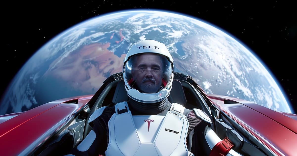 Brownridge's Jeff Brown as Starman | Created with Midjourney