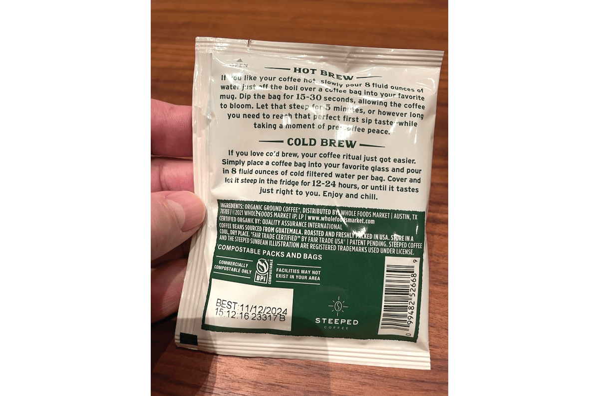 Whole Foods with Steeped Coffee