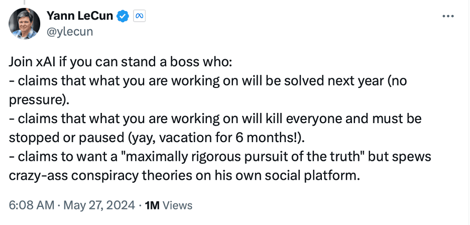 Yann LeCun on X
