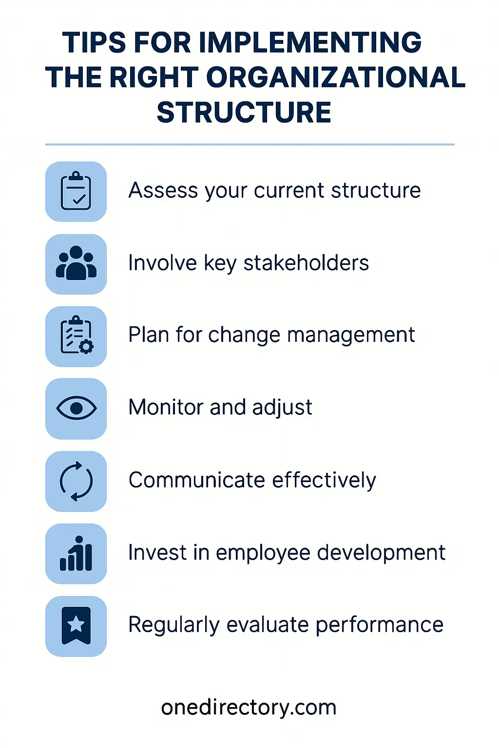 Tips for Implementing the Right Organizational Structure