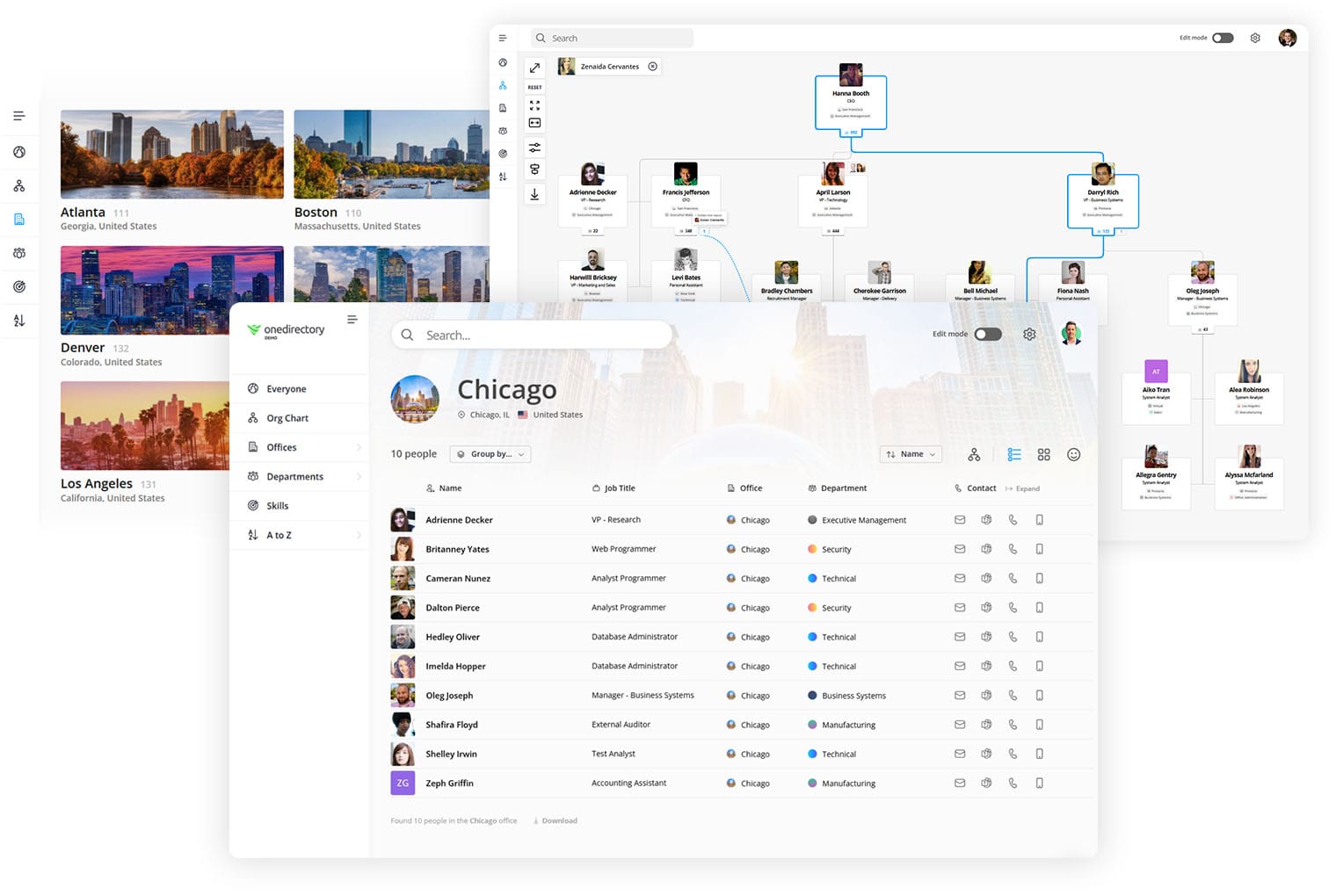 OneDirectory enterprise employee directory hero image