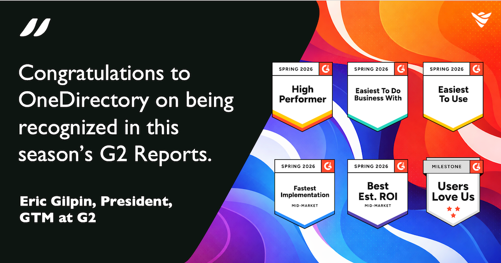 OneDirectory Earns 8 G2 Badges