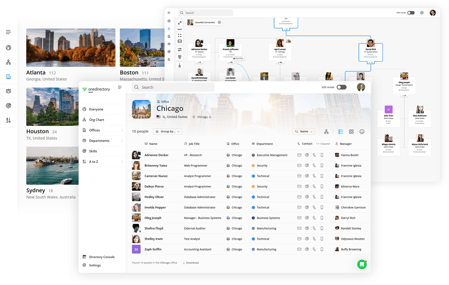 hero image of OneDirectory and digital staff list