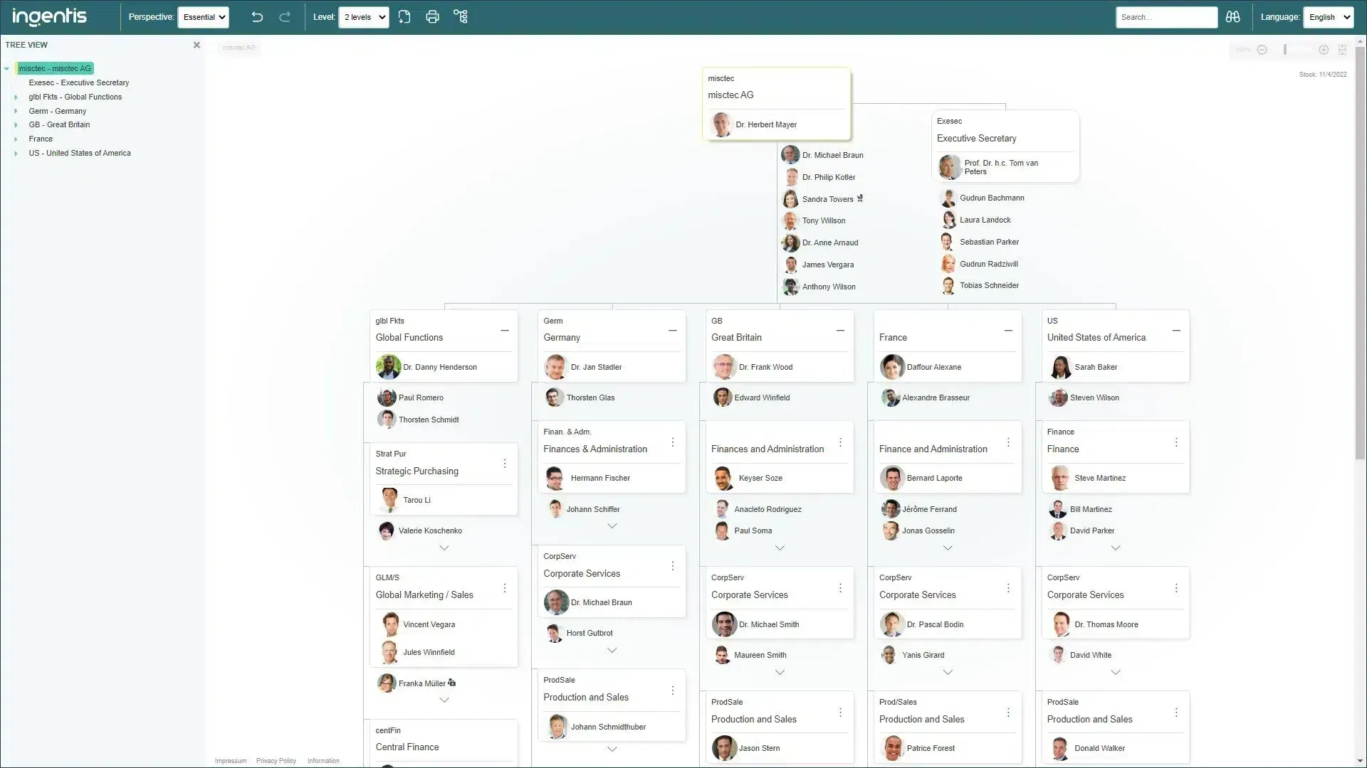 Ingentis org.manager org chart product screenshot