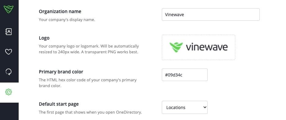 Set Company Brand Color