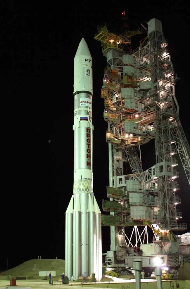 A Proton-M on its launchpad.