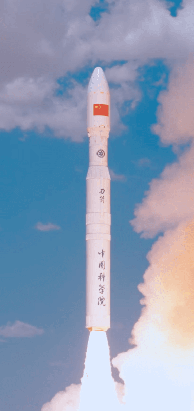 Kinetica 1 lifting off from its launchpad.