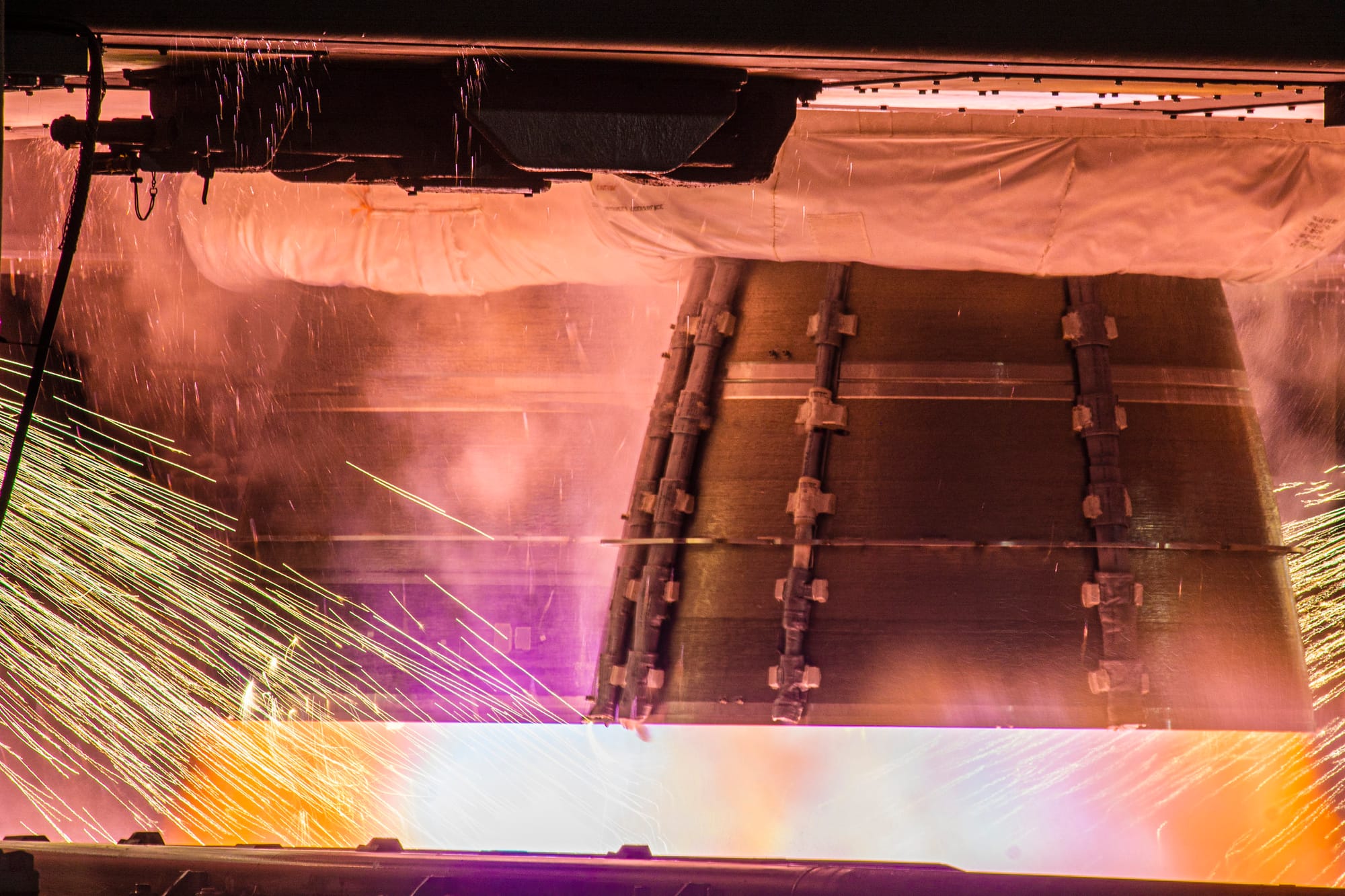 Vulcan's two BE-4 engines during its Flight Readiness Firing. ยฉUnited Launch Alliance