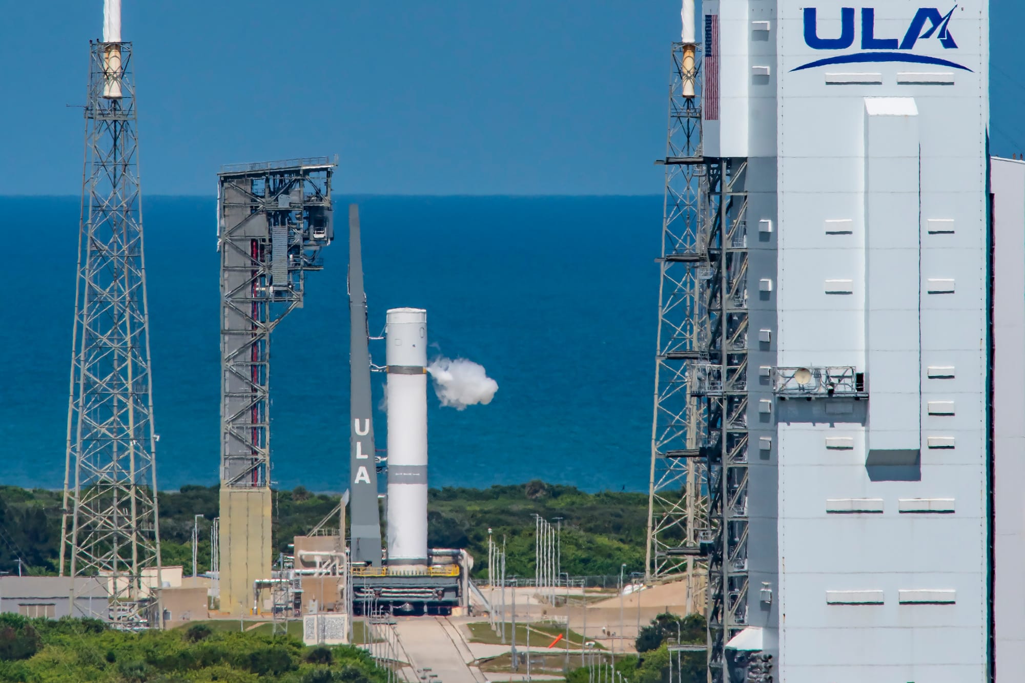Vulcan 'Pathfinding Tanking Test' booster during testing at Space Launch Complex 41. ยฉUnited Launch Alliance