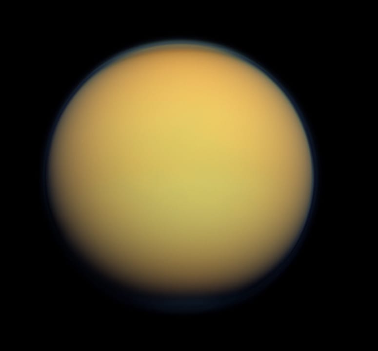 NASA image of Titan. ยฉNASA/JPL-Caltech/SSI