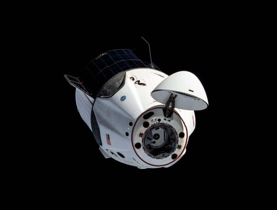 Crew Dragon approaching the International Space Station on the 5th of April 2021. ©NASA