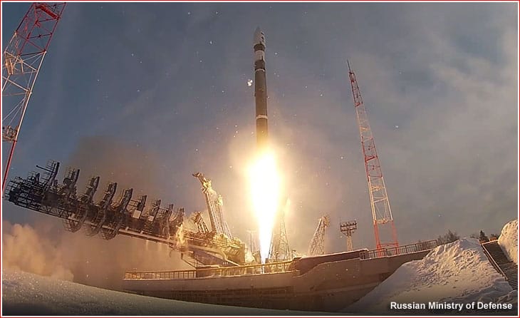 A Soyuz 2.1v lifting off in late December of 2023. Via RussianSpaceWeb