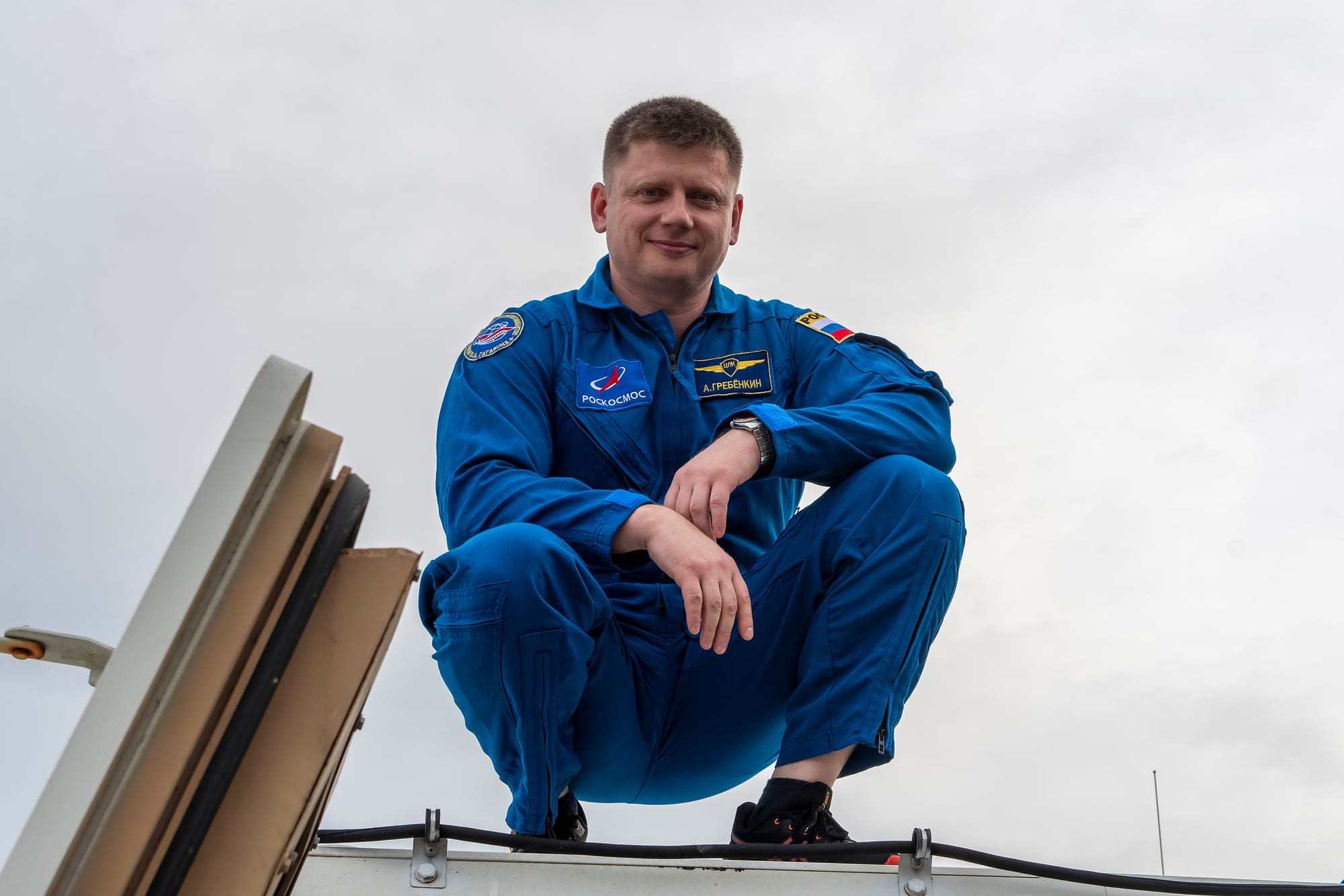 Alexander Grebenkin during training. ©NASA