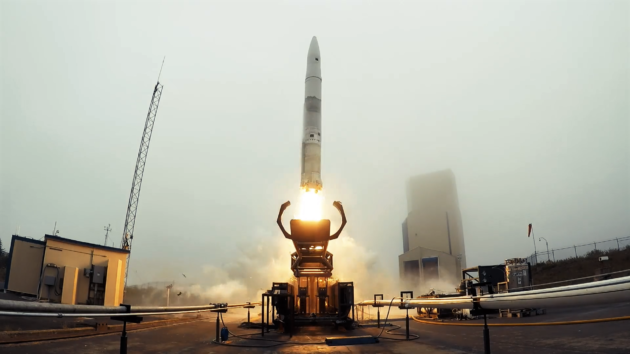 Allegedly Astra's rocket on its second flight lifting off from the Pacific Spaceport Complex, in Alaska. ©Astra 