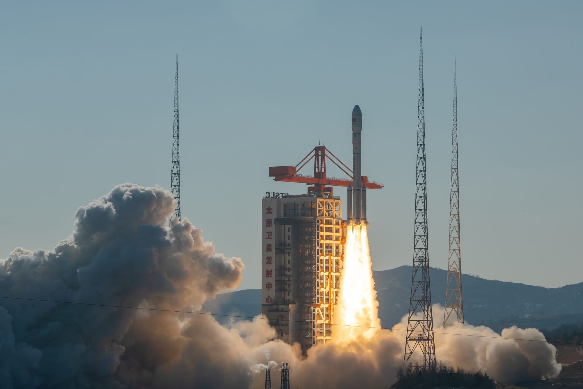 The Long March 6A Y6 vehicle lifting off from Launch Complex 9A.
