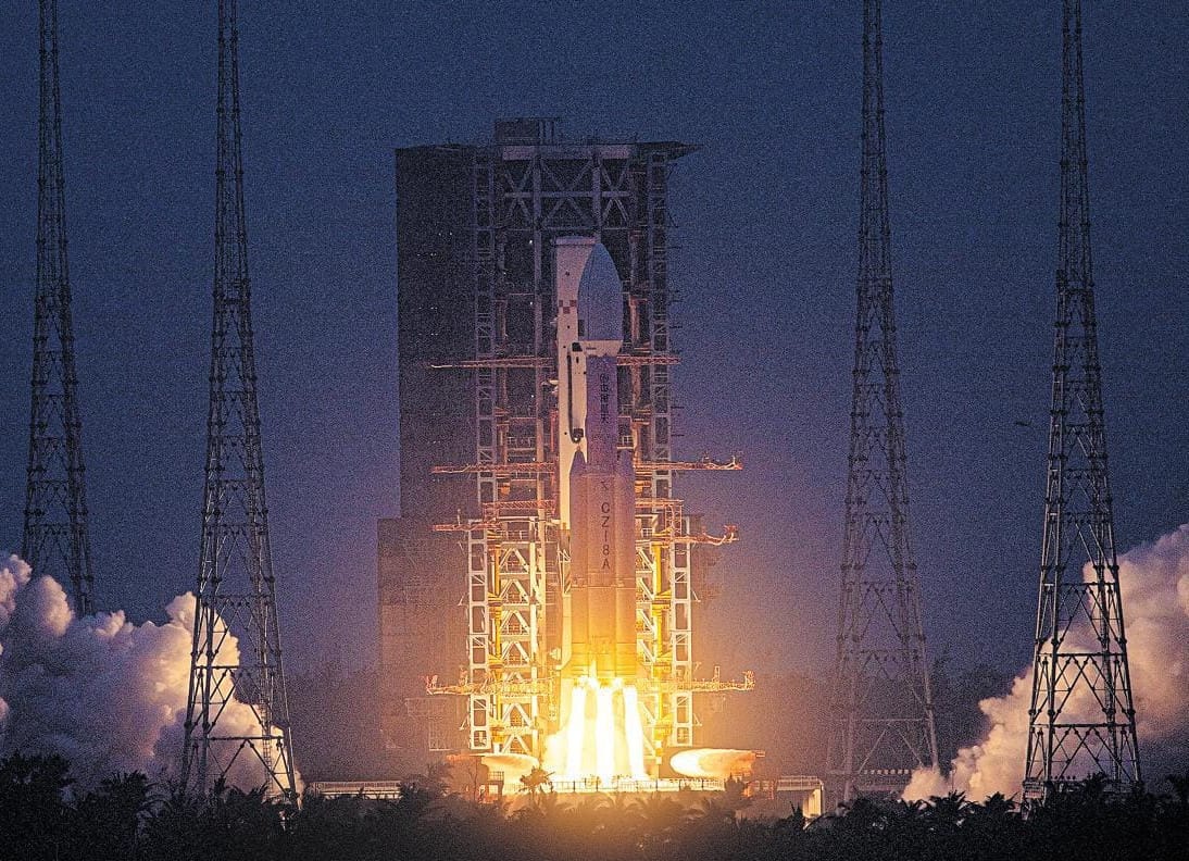 The Long March 8A Y1 vehicle lifting off from LC-201 for its debut mission.