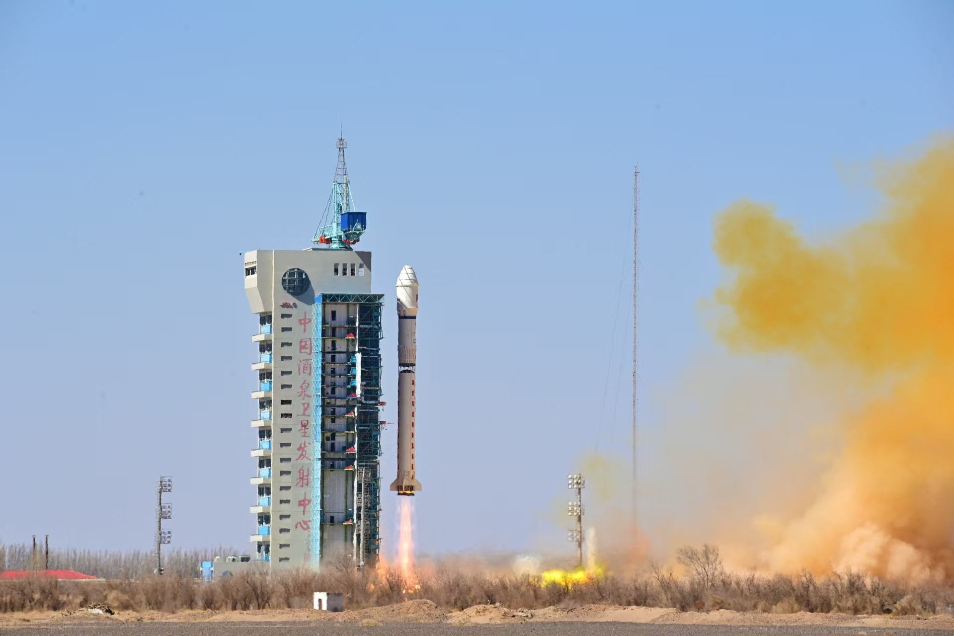 The Long March 2D Y78 vehicle lifting off from the Jiuquan Satellite Launch Center.