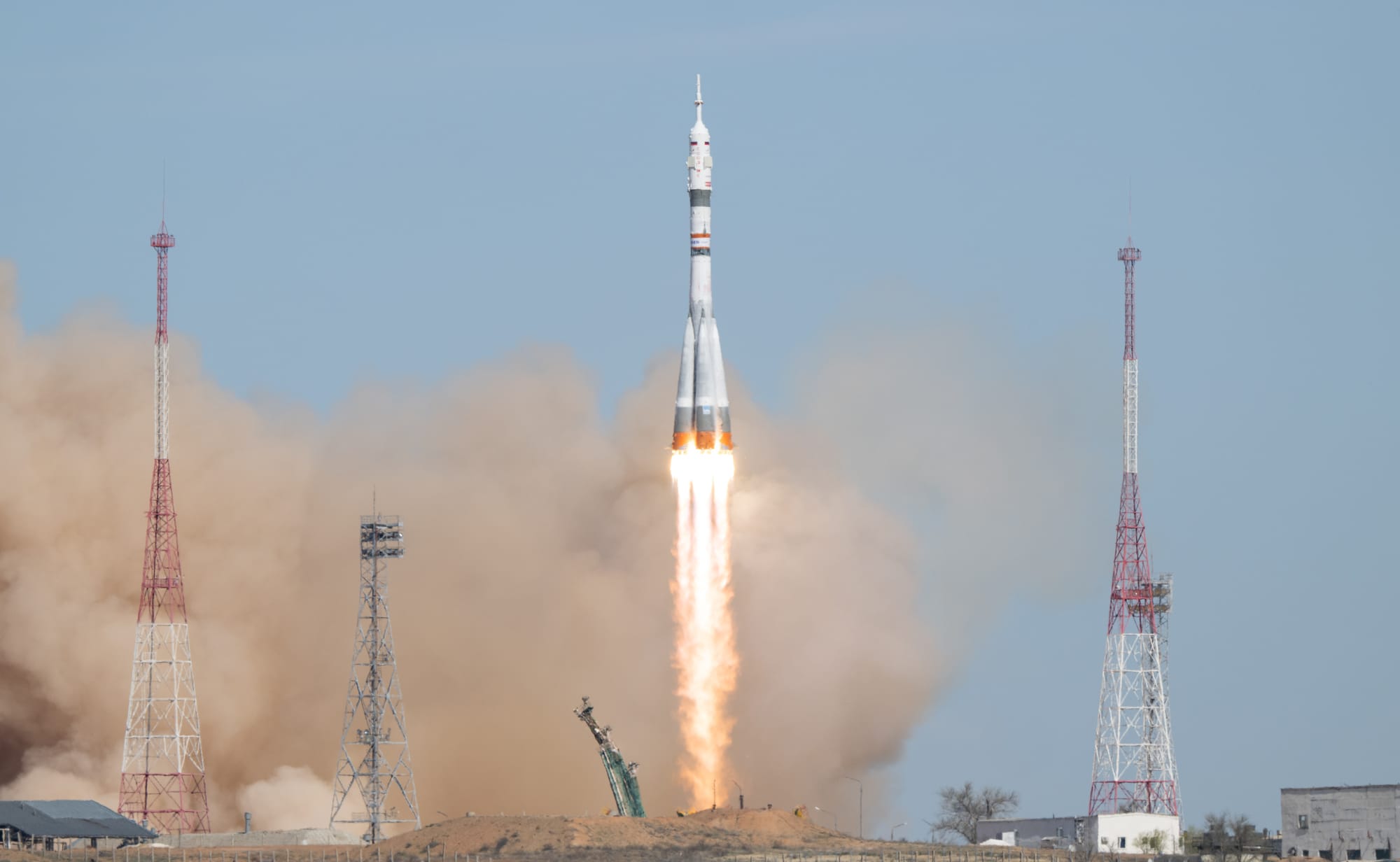 Soyuz 2.1a lifting off from the Baikonur Cosmodrome for the Soyuz MS-27 mission. ©Joel Kowsky/NASA