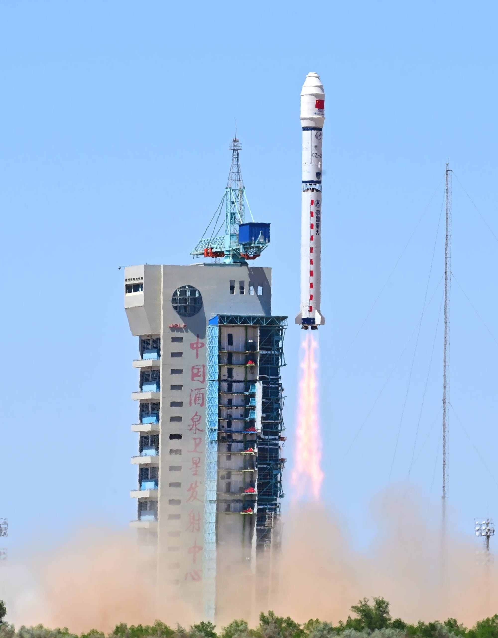 The Long March 2D Y107 mission carrying twelve satellites from the Jiuquan Satellite Launch Center.