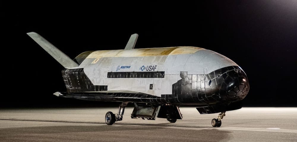 X-37B Vehicle 1 on the runway at Kennedy Space Center on the 12th of November 2022 after the OTV-6 mission. ยฉUnited States Space Force