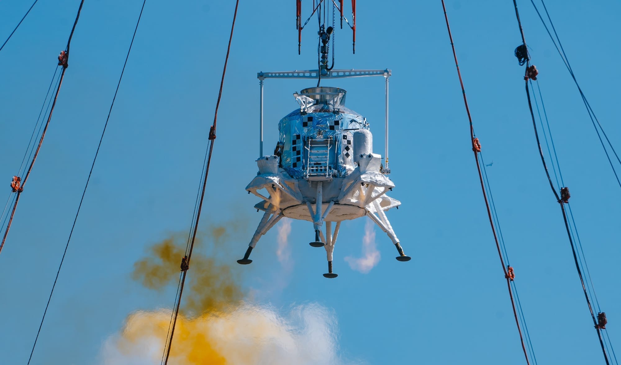 Lanyue after performing an ascent test in the gravity simulator. ยฉChina Manned Space Agency/China National Space Administration/China Aerospace Science and Technology Corporation