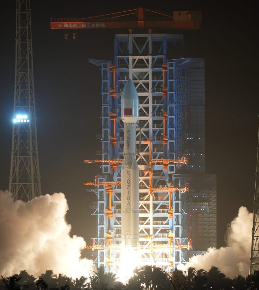 The Long March 8A Y2 vehicle lifting off from Commercial Launch Pad 1.