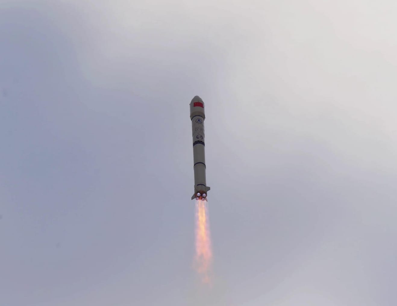 A Long March 2C during first-stage flight after lifting off from the Jiuquan Satellite Launch Center on September 16th.