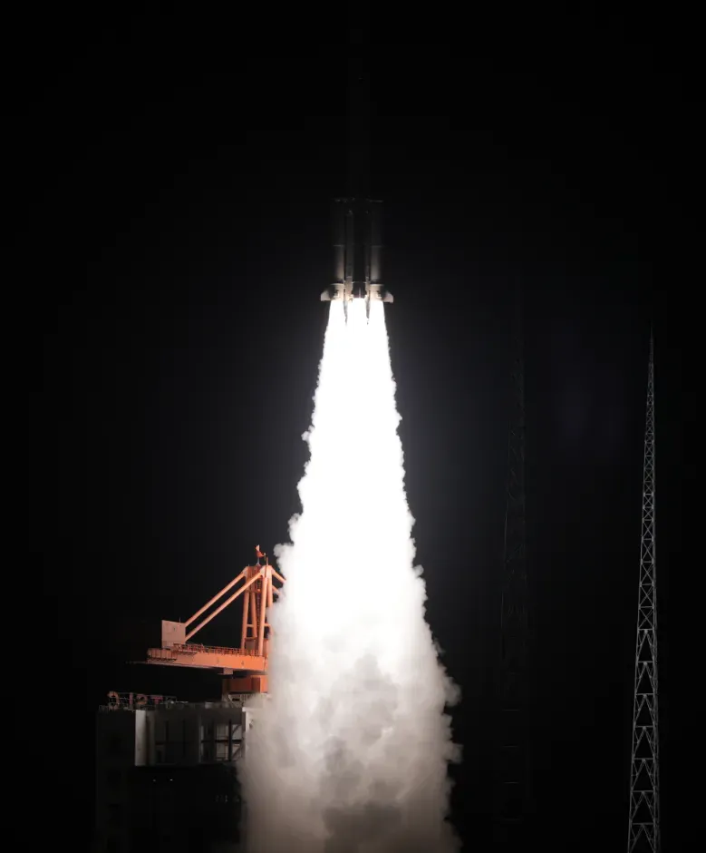 The Long March 6A Y12 vehicle lifting off from the Taiyuan Satellite Launch Center.