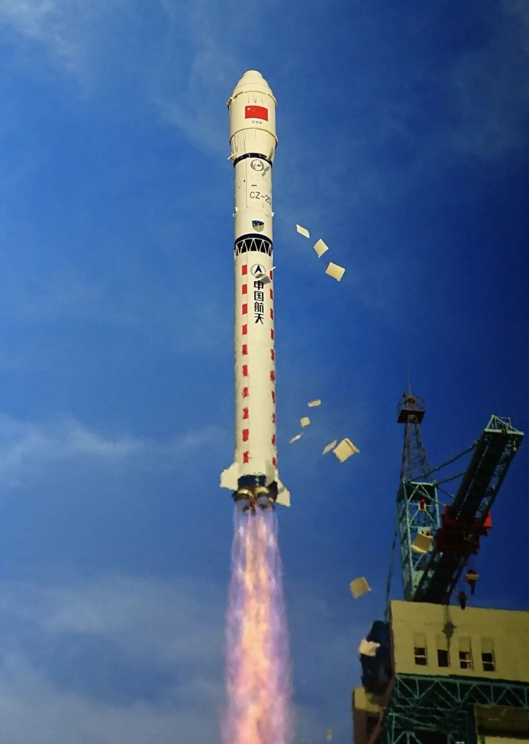 The Long March 2D Y92 vehicle lifting off from the Jiuquan Satellite Launch Center.