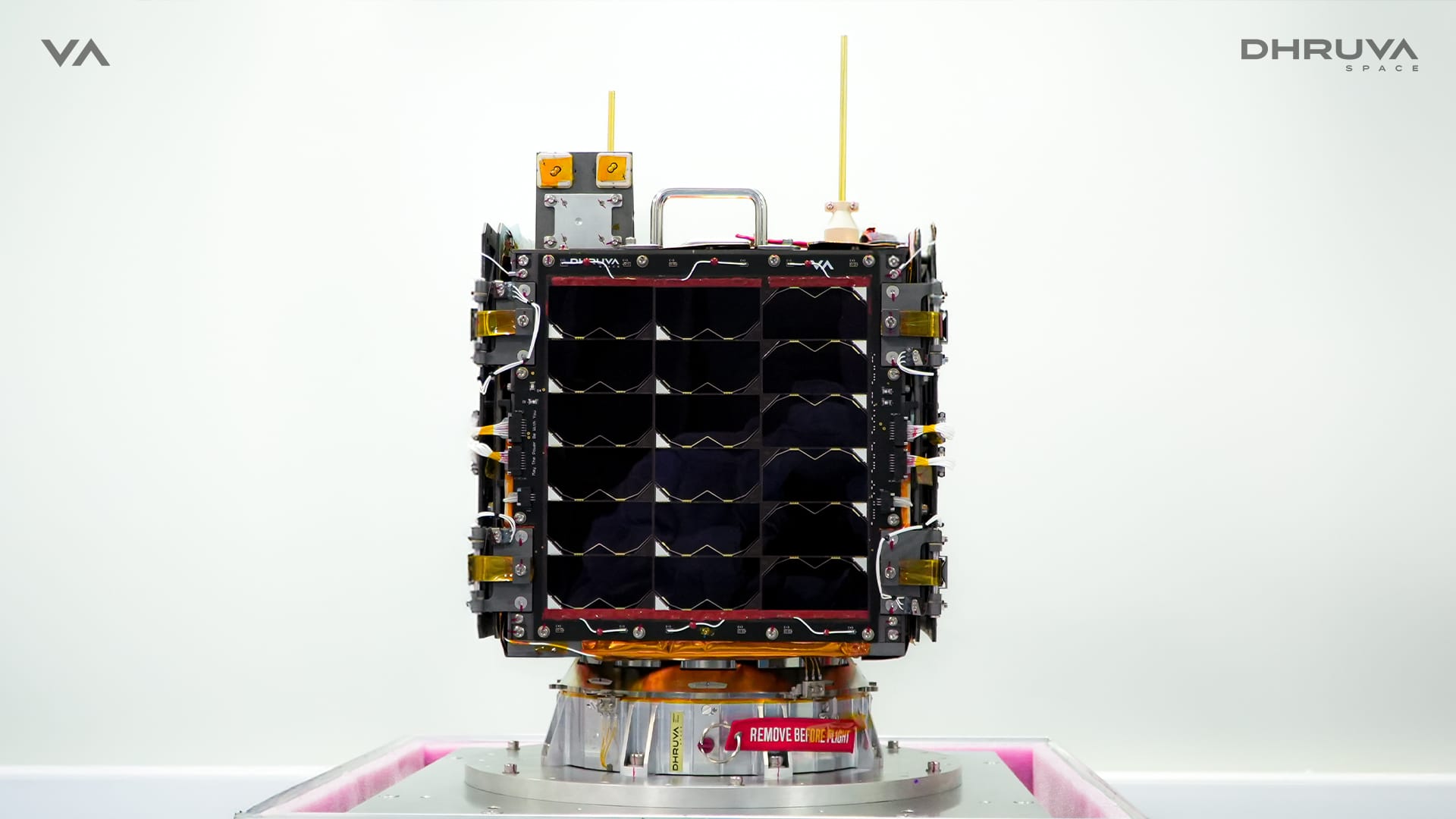 Dhruva Space's LEAP-1 satellite that launched in August 2025 onboard SpaceX's Falcon 9