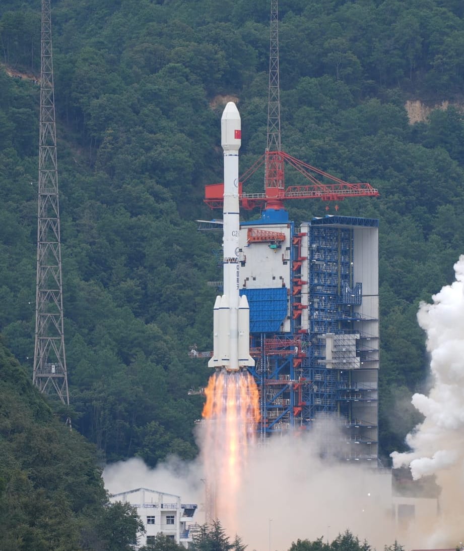 The Long March 3B/E lifting off from the Xichang Satellite Launch Center on October 26th.