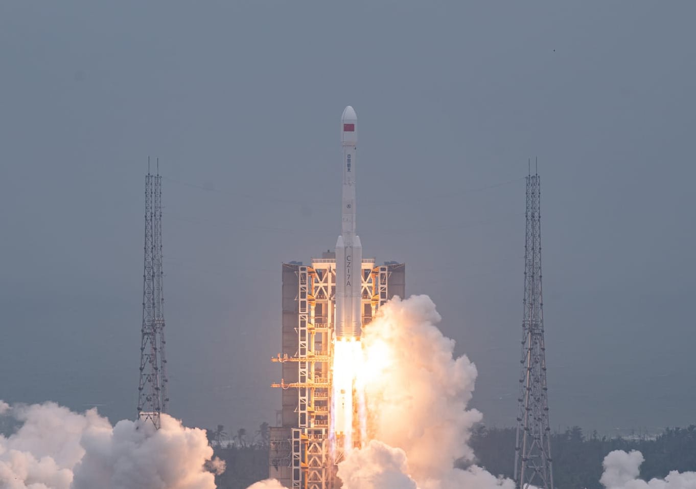 The Long March 7A Y13 vehicle lifting off from the Wenchang Space Launch Site with Yaogan-46.