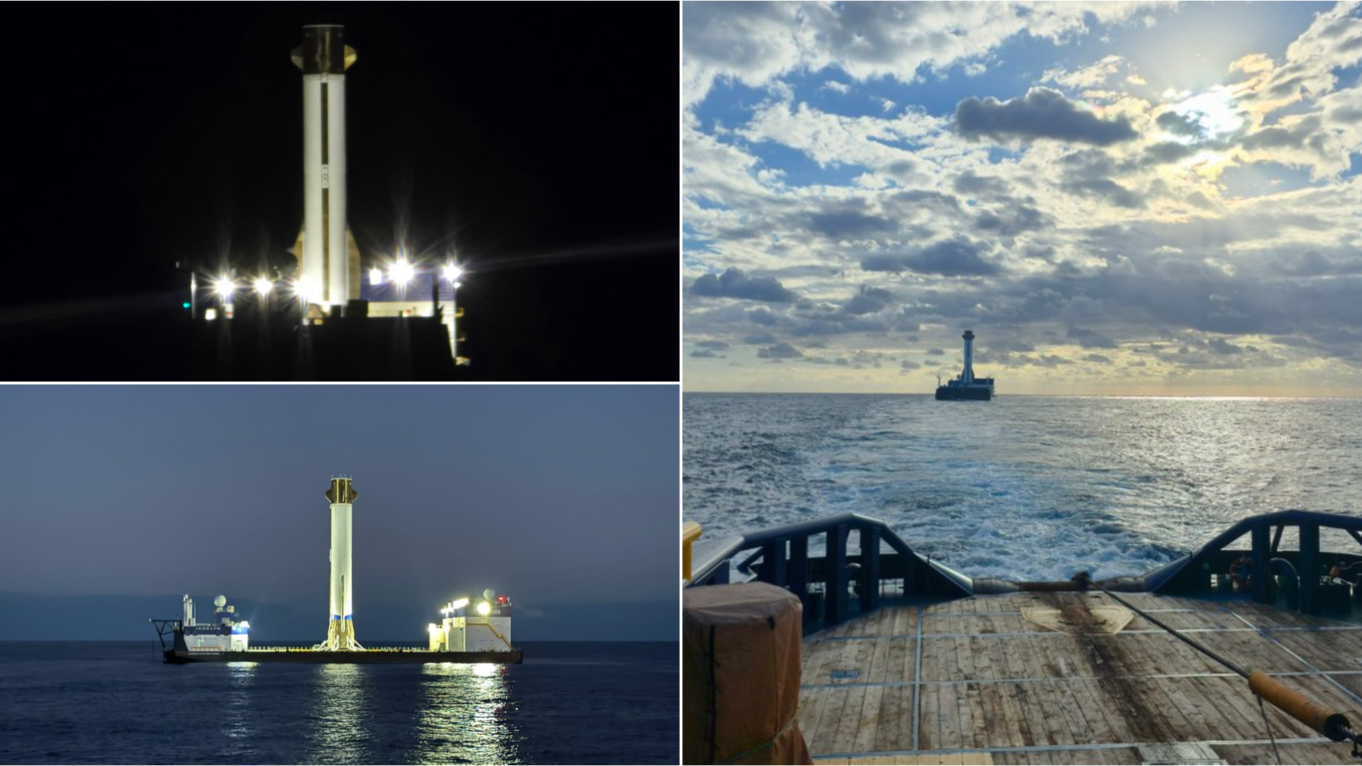 New Glenn first-stage booster 'Never Tell Me The Odds' onboard the drone ship 'Jacklyn' sailing back towards Florida. ยฉBlue Origin