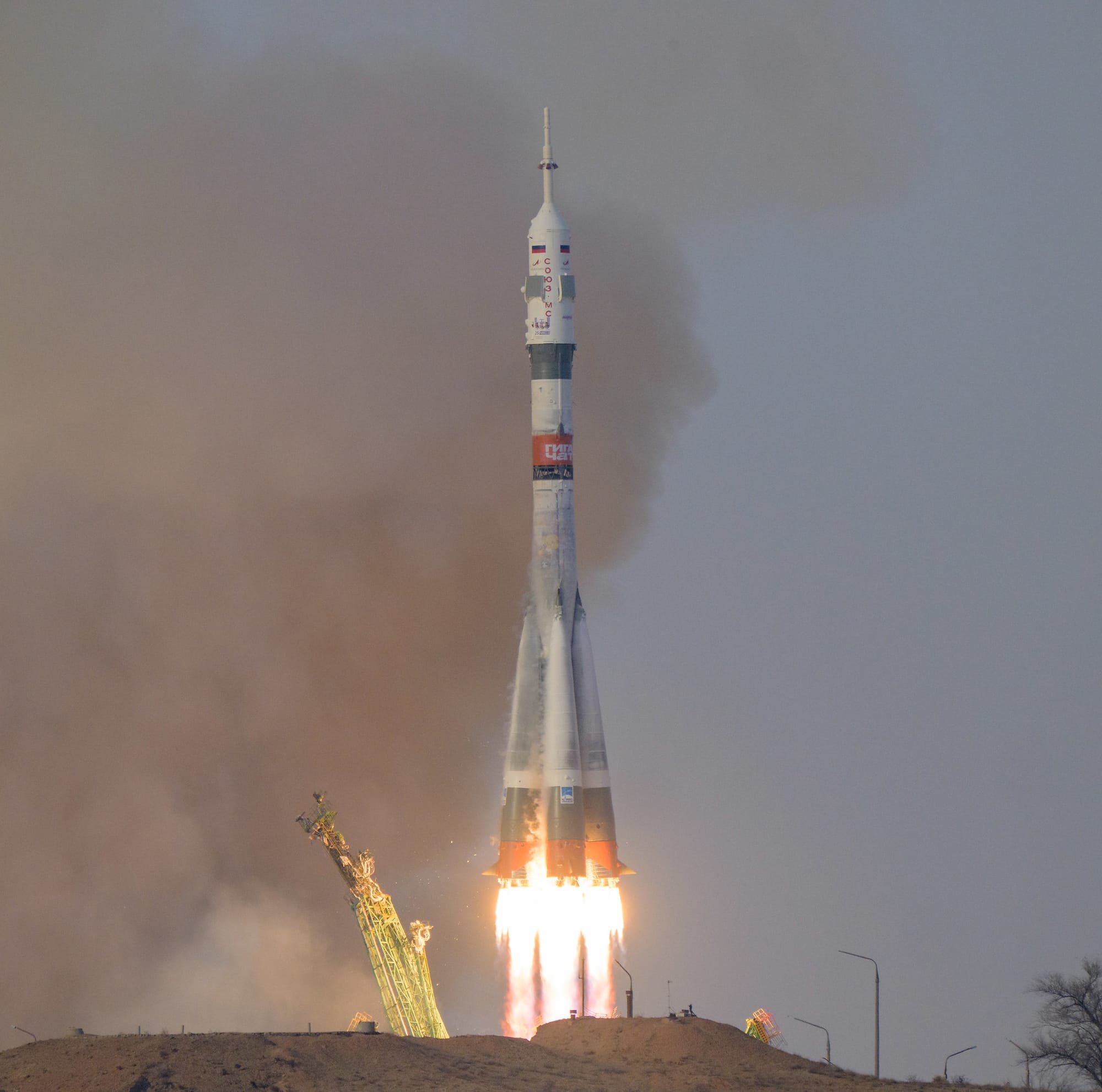 Soyuz 2.1a lifting off from the Baikonur Cosmodrome for the MS-28 mission to the International Space Station. ©Bill Ingalls/NASA