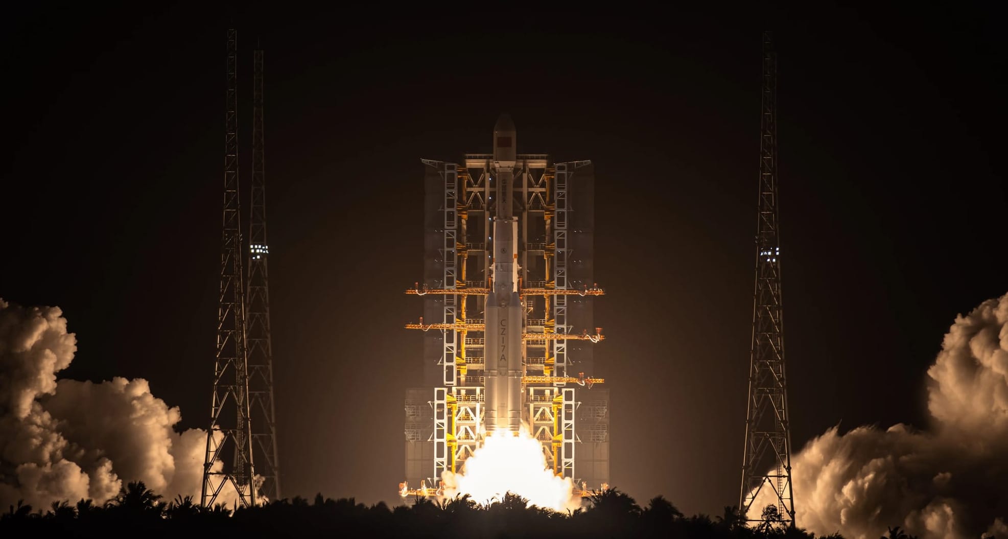 The Long March 7A Y10 vehicle flying from Launch Complex 201 at the Wenchang Space Launch Site on November 30th.