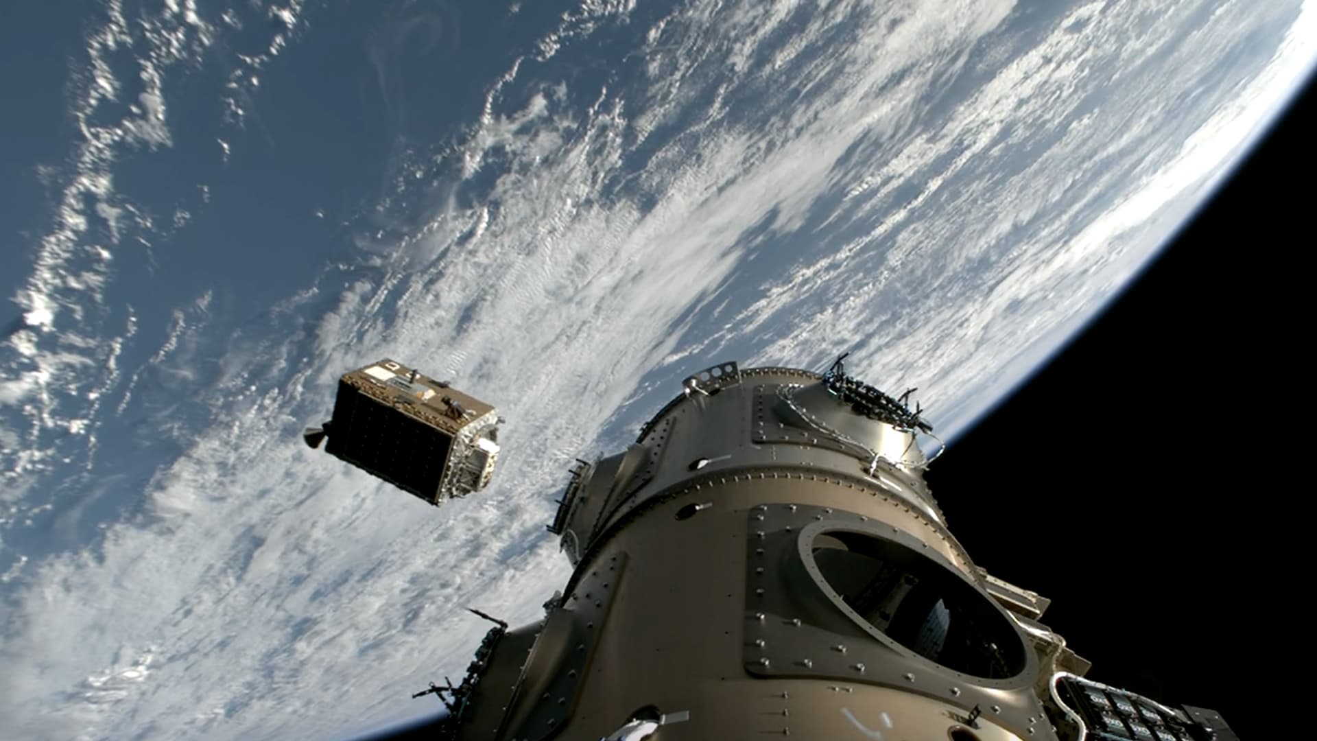 Starcloud-1 deploys from a SpaceX Falcon 9 paving the way for future tech as Earth hangs in the background