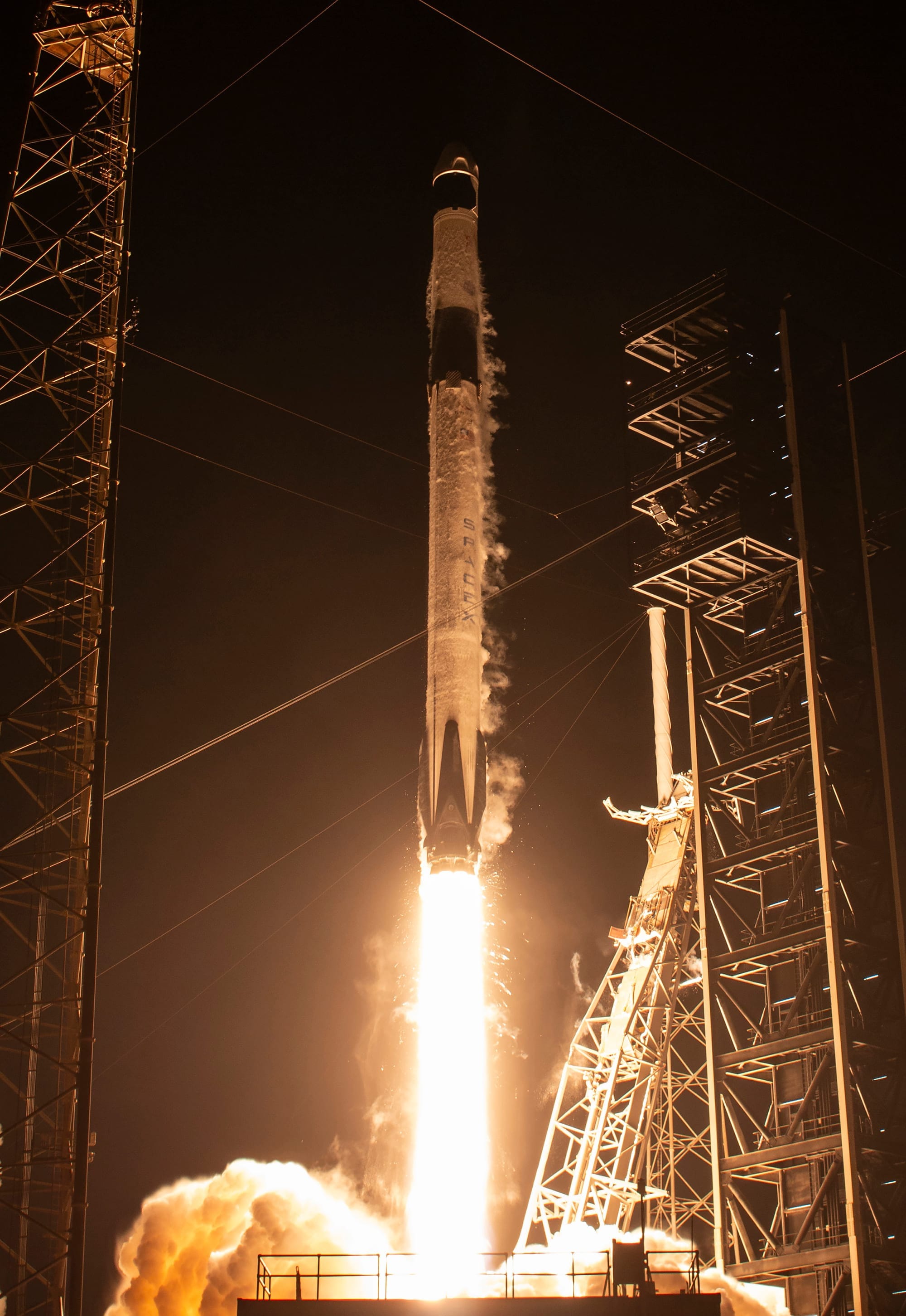 Falcon 9 lifting off from Space Launch Complex 40 for the Crew-12 mission on February 13th. ©SpaceX