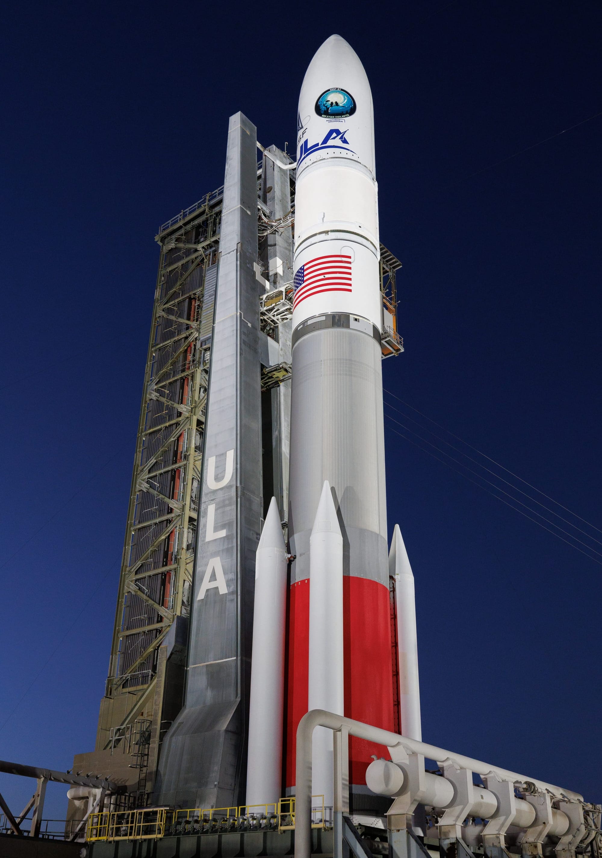 Vulcan prepared for flight at Space Launch Complex 41 for the USSF-87 mission. ©United Launch Alliance