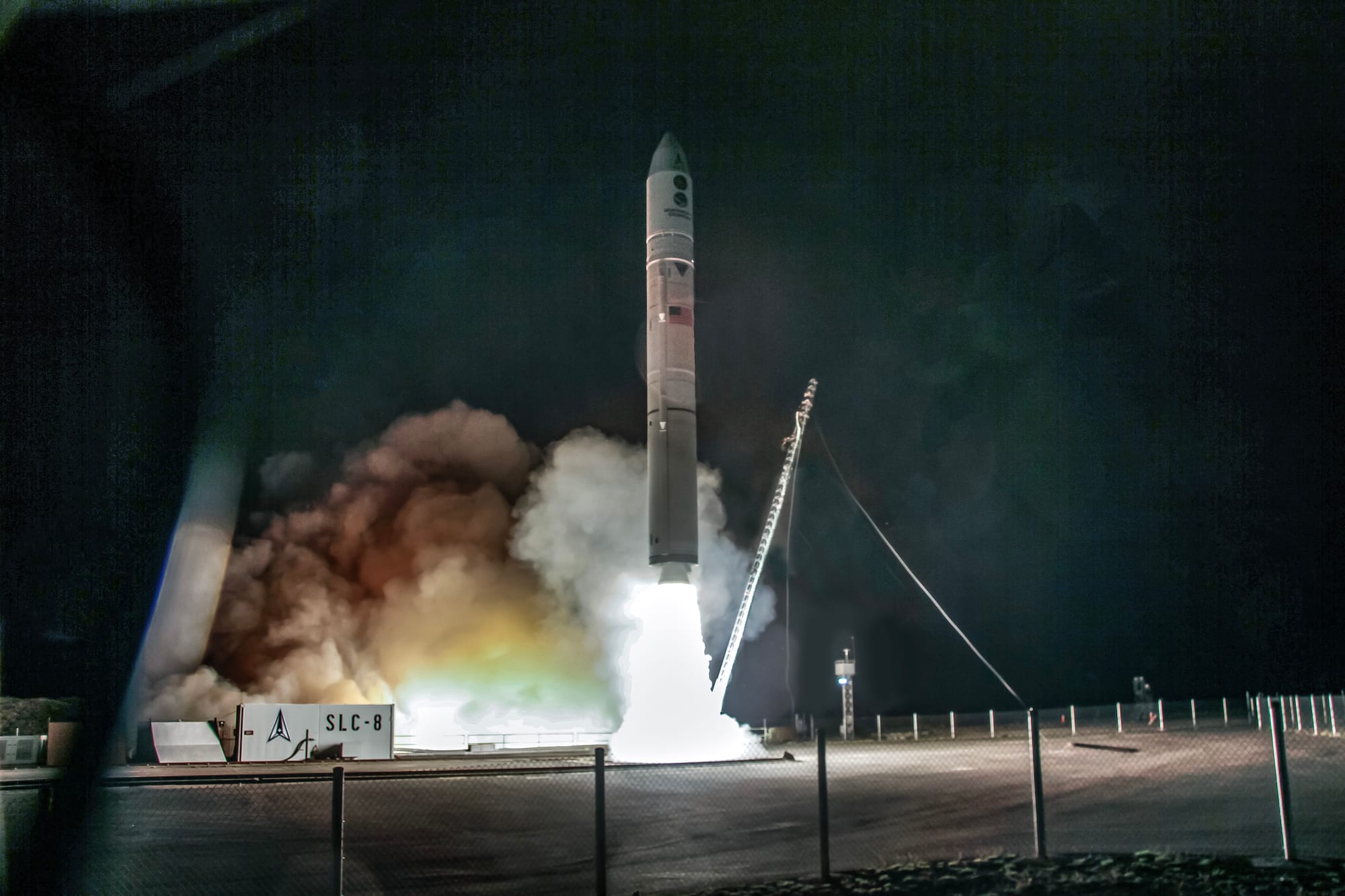 Minotaur-IV blasting off from Space Launch Complex 8 on April 7th. ©Northrop Grumman/United States Space Force