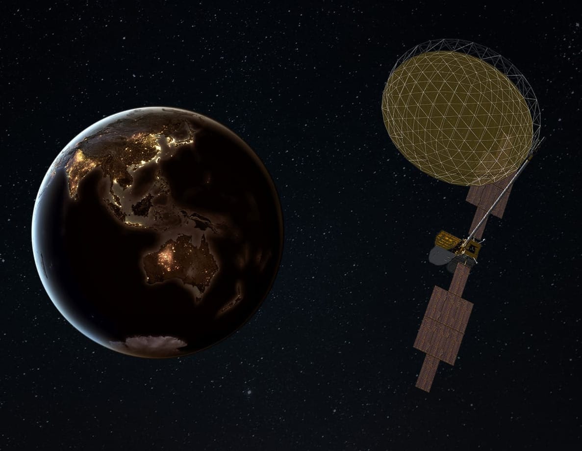 A render of ViaSat-3 F3 'Asia-Pacific' in geostationary space with its systems deployed. ©Viasat