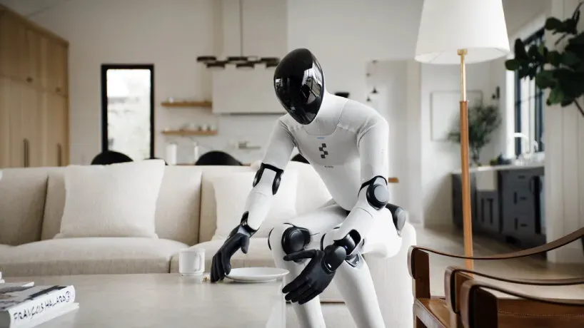 Figure AI's Figure 03 humanoid robot cleaning some dishes during a tech demo for the new generation