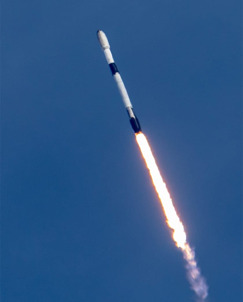 Falcon 9 during first-stage flight for the Starlink Group 17-47 mission on June 3rd 2026. ยฉSpaceX